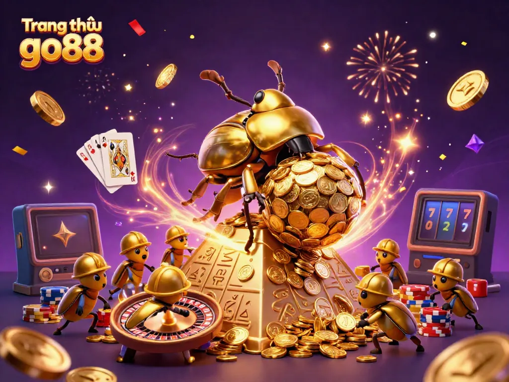 Experience innovative gameplay at Trang chủ go88 with dynamic golden coin action and vibrant casino elements.