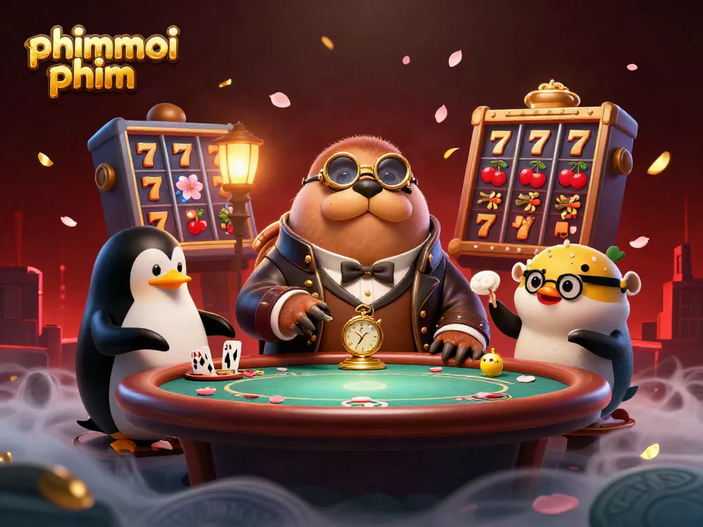 Experience thrilling phimmoi phim action with a jolly walrus and friends at an underwater poker table.