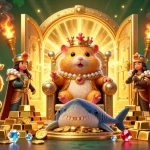 Explore the vibrant casino world at officiële KinBet with a golden hamster king and treasure.